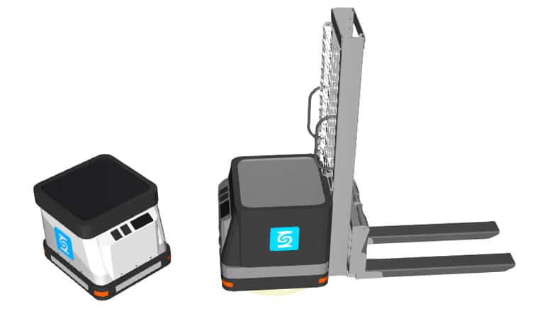 DUALIS Mobile Robots Add‑on for Visual Components: two example AGVs included in the library