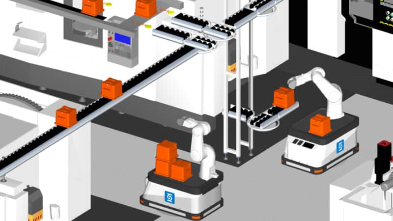 Fabmatics validates AGV use using 3D simulation and add-on from DUALIS
