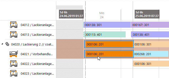 GANTTPLAN manuelle Planung